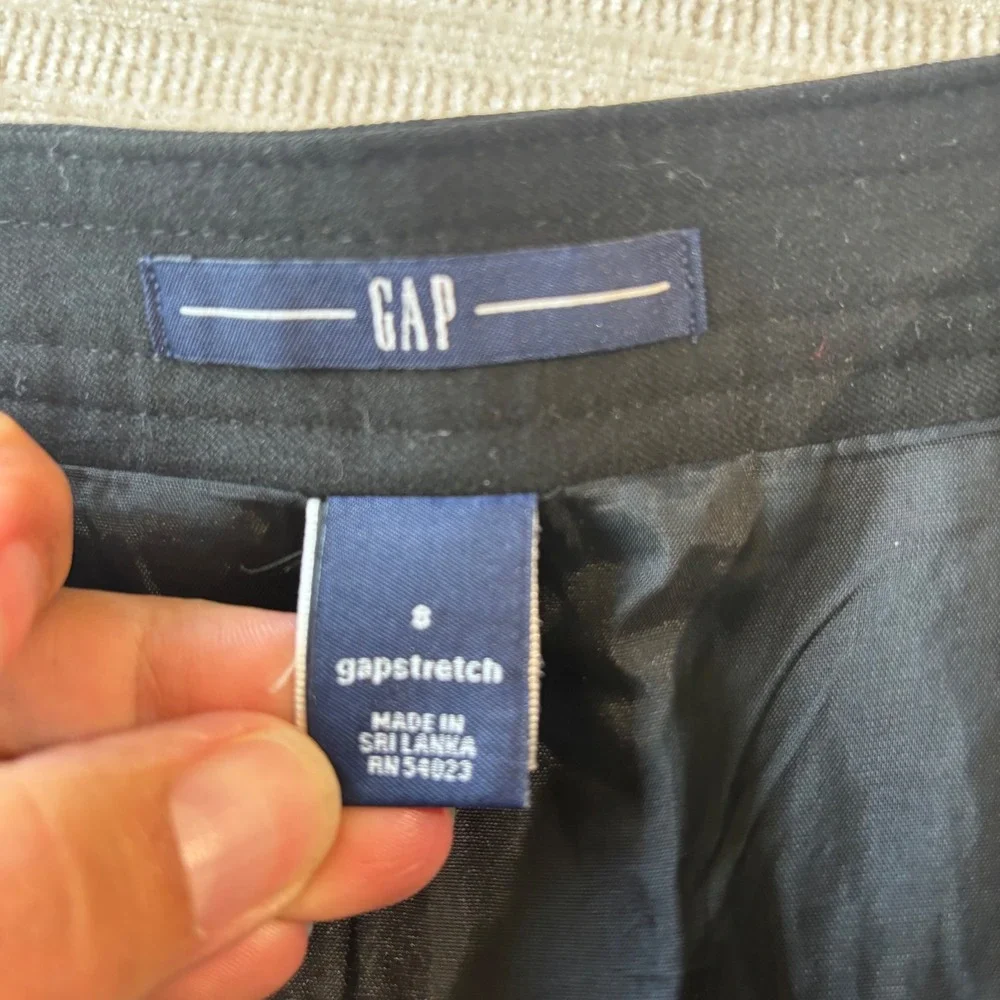 Gap Stretch Black Pleated Button Front Mini Skirt Size‎ 8 Holiday 2008
